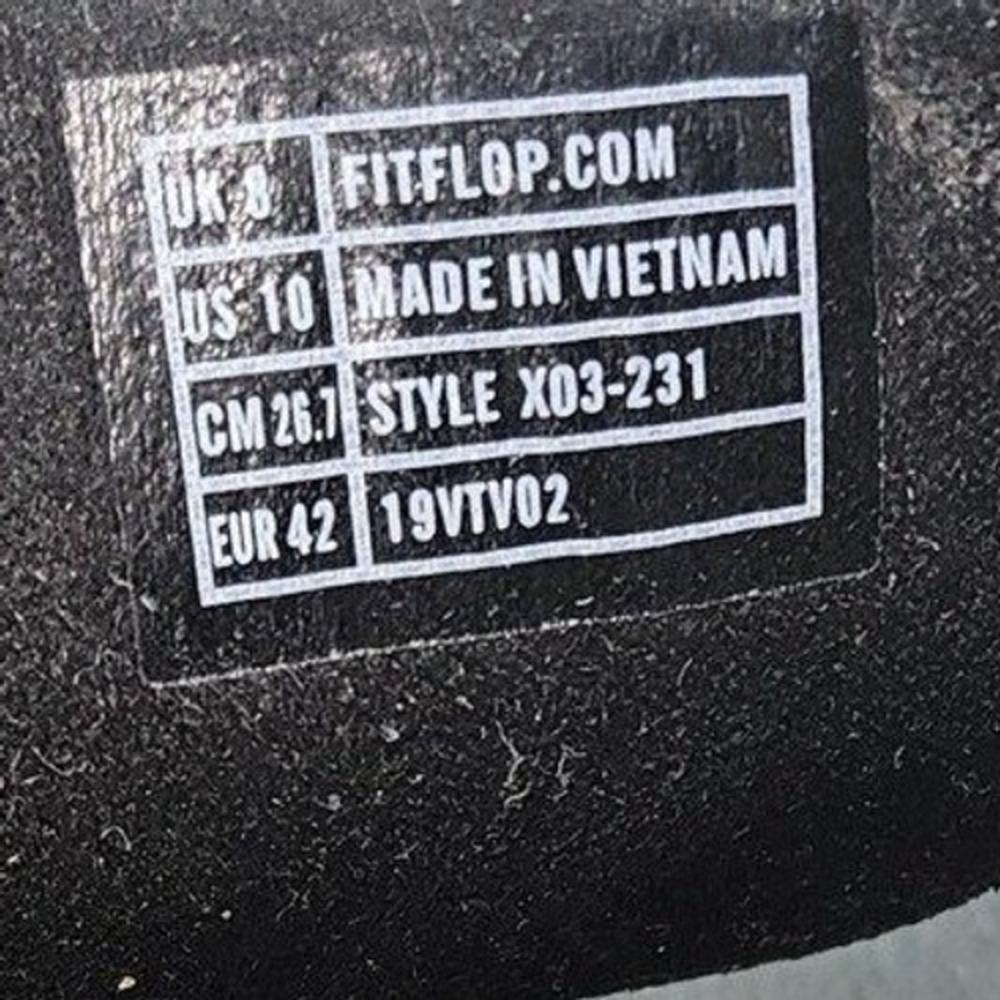 FitFlop Shoes‎ Women 10 Black Glitter Wedge Flip Flop Sandals X03-231 Comfort - Picture 8 of 8